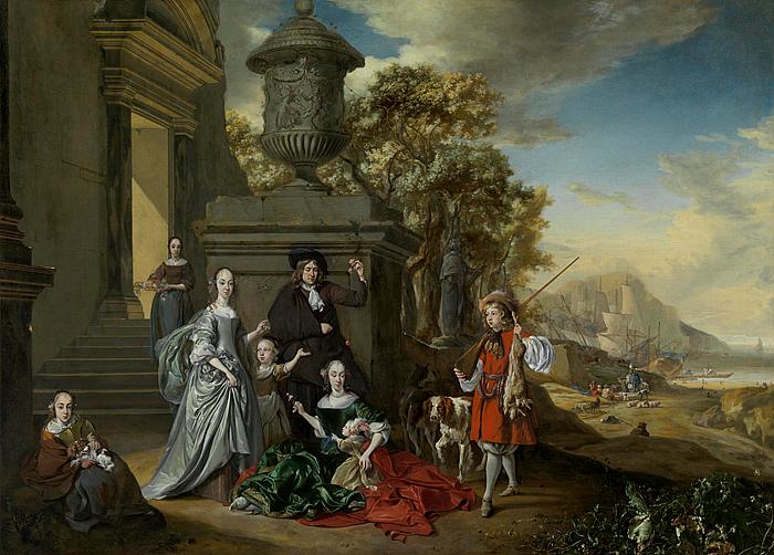 A Family Portrait ca. 1667 by Jan Weenix  Richard Green Gallery BE333